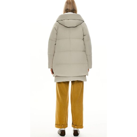 NWOT Orolay 092 Classics Stone Tan Thickened Duck Down Puffer Hooded Jacket Med - Picture 3 of 13